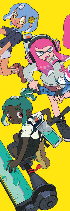 art by sorobochi-san of my ocs, mara, lili and spencer!